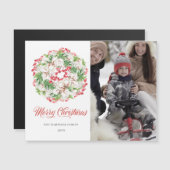 FOTO Wreath Weihnachtsfeiertag Magnetkarte (Vorne/Hinten)
