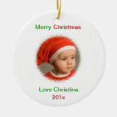 Foto wünscht personalisierte Foto-Verzierung Keramik Ornament (Vorne)