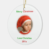 Foto wünscht personalisierte Foto-Verzierung Keramik Ornament (Links)