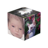 Foto-Würfel (4 Zoll) Würfel (Rückseite Schrägansicht)