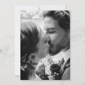 Foto x 2 Floral Gold Rosa Einladung (Rückseite)