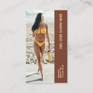 Foto Yellow Bikini Barista Doppelzahl Kaffee Treuekarte