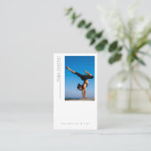 Foto Yoga Lehrer Meditation moderne Visitenkarte (Stehend Vorderseite)
