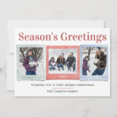 Foto Yuletide Frames Feiertagskarte (Vorderseite)