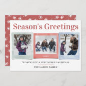 Foto Yuletide Frames Feiertagskarte (Vorne/Hinten)