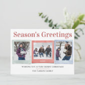 Foto Yuletide Frames Feiertagskarte (Stehend Vorderseite)