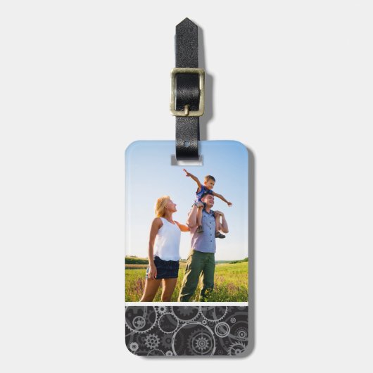 Foto-Zahnradmuster Gepäckanhänger (Vorderseite vertikal)