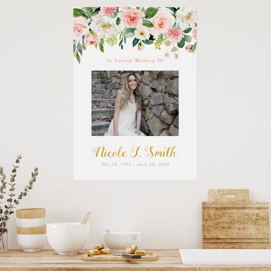 Foto-Zeichen, Feier des Lebens-Zeichen Poster (Küche)