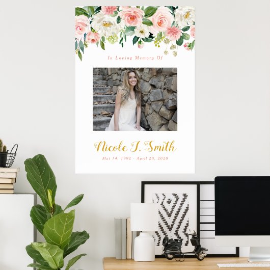 Foto-Zeichen, Feier des Lebens-Zeichen Poster (Heimbüro)