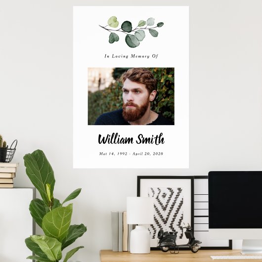 Foto-Zeichen, Feier des Lebens-Zeichen Poster (Heimbüro)