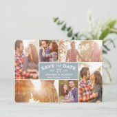 Foto zeigt die bearbeitbare Farbkarte Save the Dat Dankeskarte (Stehend Vorderseite)