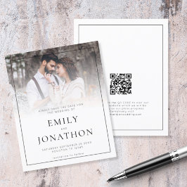 Foto-Zeile QR-Hochzeitssatz speichern Datum