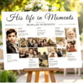 Foto-Zeitleiste für Beerdigung Poster