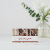 Foto-zentriertes Pferd / Reittier Visitenkarte (Stehend Vorderseite)