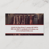 Foto-zentriertes Pferd / Reittier Visitenkarte (Rückseite)