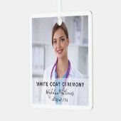 Foto-Zeremonie auf dem Weißen Coat Ornament Aus Metall (Vorderseite links)