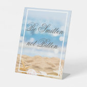 Foto-Ziel am Strand - Schlagen Sie nicht beißen Sockelschild (Vorderseite)
