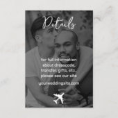 Foto Zielort Boarding Pass Hochzeit Begleitkarte (Vorderseite)