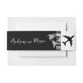 Foto Zielort Boarding Pass Hochzeit Einladungsbanderole (Vorderseite Beispiel)