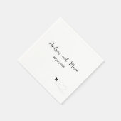 Foto Zielort Boarding Pass Hochzeit Serviette (Ecke)