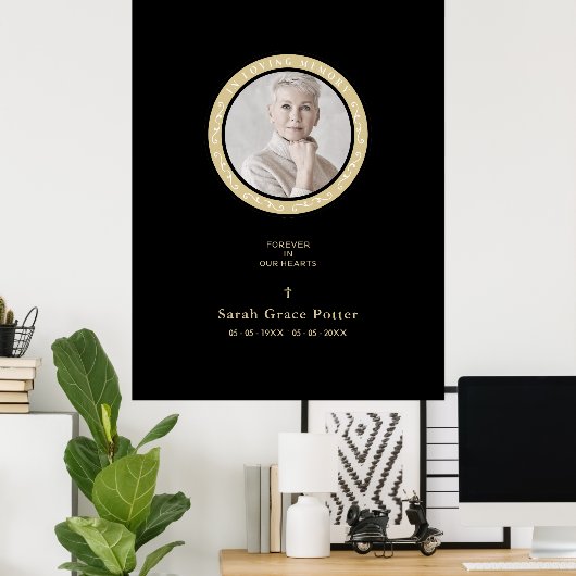 Foto Zierdenkmäler Loved One Beerdigung Poster (Heimbüro)