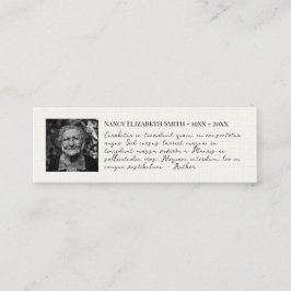 Foto Zitat Feier der lebenslangen Beerdigung Lesez Mini Visitenkarte