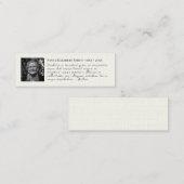 Foto Zitat Feier der lebenslangen Beerdigung Lesez Mini Visitenkarte (Vorne/Hinten)