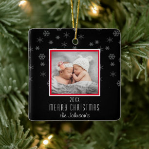 Foto zu Black Christmas hinzufügen Keramikornament