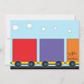 Foto Züge Geburtstag Einladung (Rückseite)