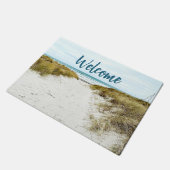 Foto-Zuhause-Empfang am Strand Fußmatte (Schrägansicht)