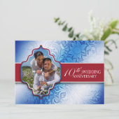 Foto zum 10. Hochzeitstag Einladung (Stehend Vorderseite)