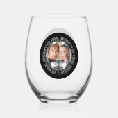 Foto zum 10. Hochzeitstag Weinglas Ohne Stiel (Vorderseite)