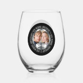 Foto zum 10. Hochzeitstag Weinglas Ohne Stiel (Rückseite)