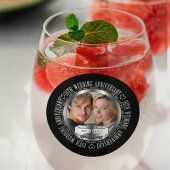 Foto zum 10. Hochzeitstag Weinglas Ohne Stiel