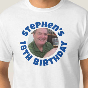 Foto zum 18. Geburtstag eines Mannes T-Shirt