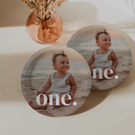 Foto zum 1. Geburtstag - eins Pappteller