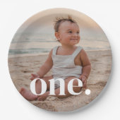 Foto zum 1. Geburtstag - eins Pappteller (Vorderseite)