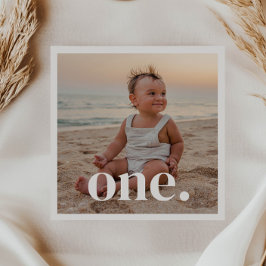 Foto zum 1. Geburtstag - eins Serviette