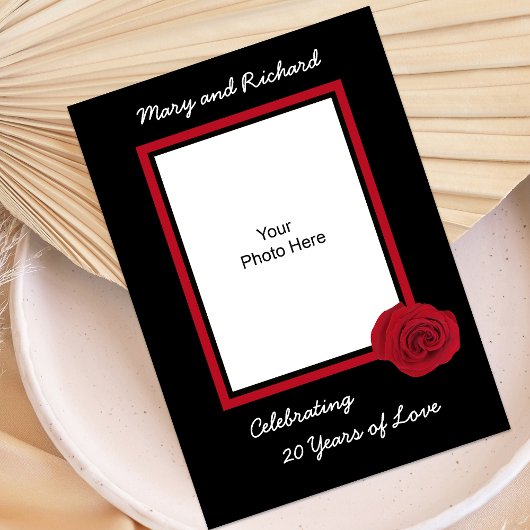 Foto zum 20. Hochzeitstag Einladung