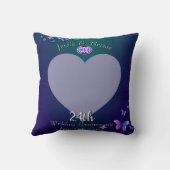 Foto zum 24. Hochzeitstag Kissen (Rückseite)