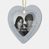 Foto zum 25. Hochzeitstag Keramik Ornament (Links)