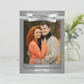 Foto zum 25. Mal zum Hochzeitstag Einladung (Stehend Vorderseite)