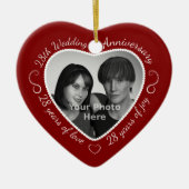 Foto zum 28. Hochzeitstag Keramikornament (Vorne)