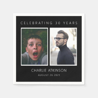 Foto zum 30. Geburtstag Serviette