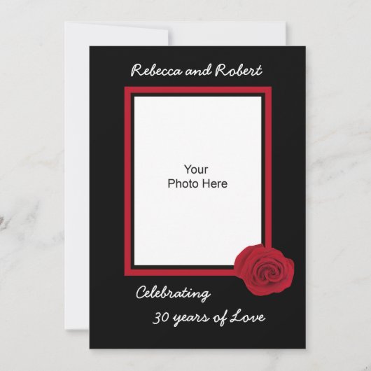 Foto zum 30. Hochzeitstag Einladung (Vorderseite)