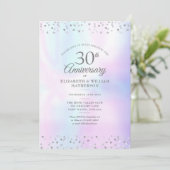 Foto zum 30. Jubiläum Pearl Hearts Confetti Einladung (Stehend Vorderseite)