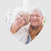 Foto zum 40. Geburtstag der Hochzeit Ornament (Rückseite)