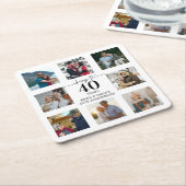 Foto zum 40. Jubiläum Rechteckiger Pappuntersetzer (angewinkelt)