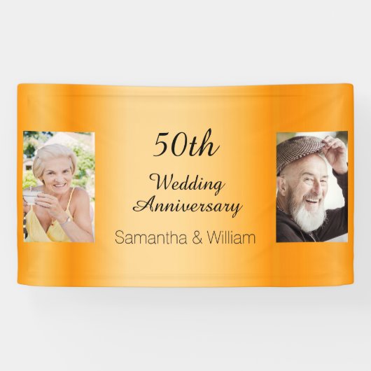 Foto zum 50. Goldhochzeit Banner (Horizontal)