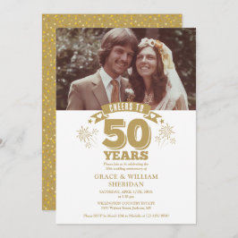 Foto zum 50. Hochzeitstag Einladung